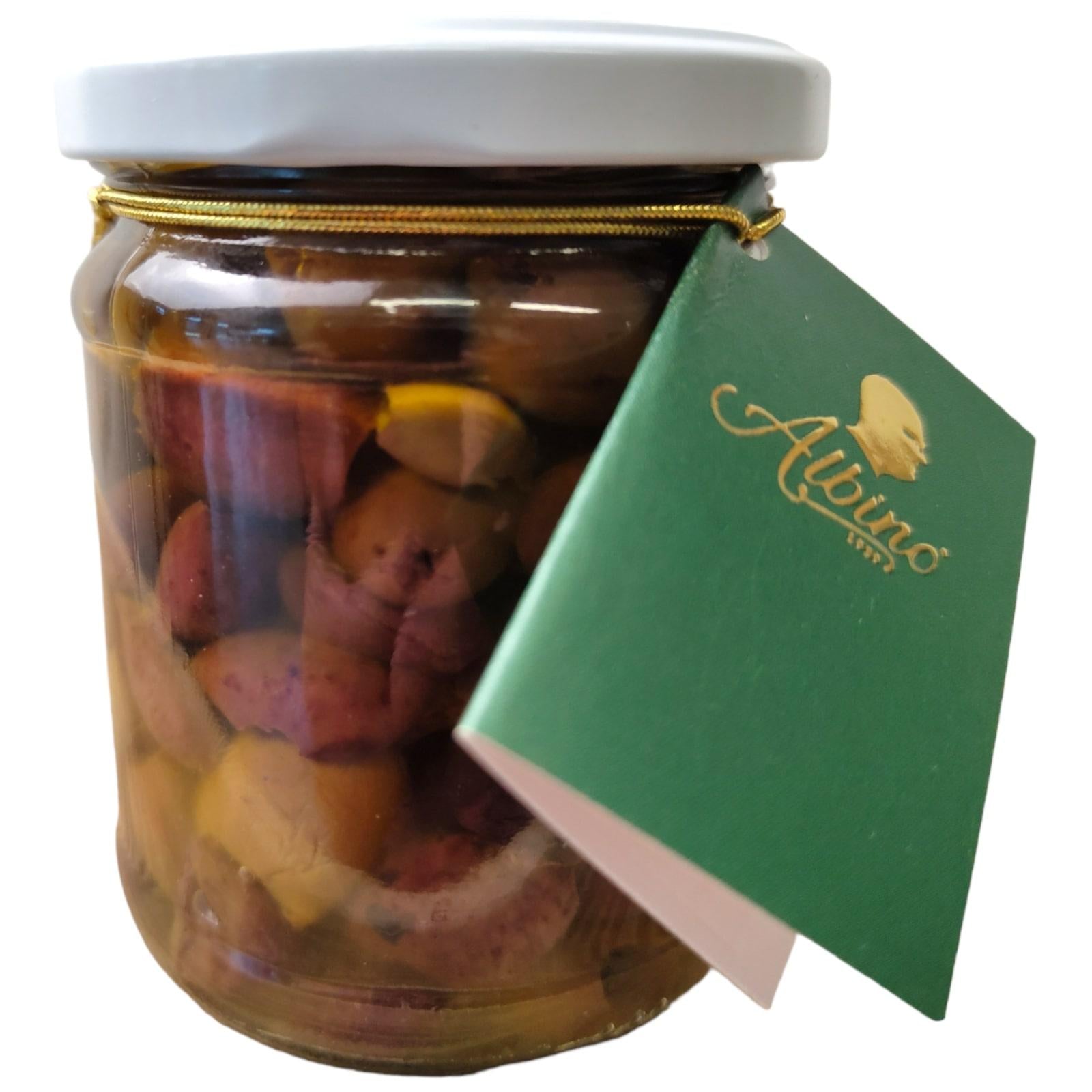 Olive Taggiasche Liguri Denocciolate in Olio Extra Vergine di Oliva - Selezione di Albino 1939 (Gourmet) 180g.