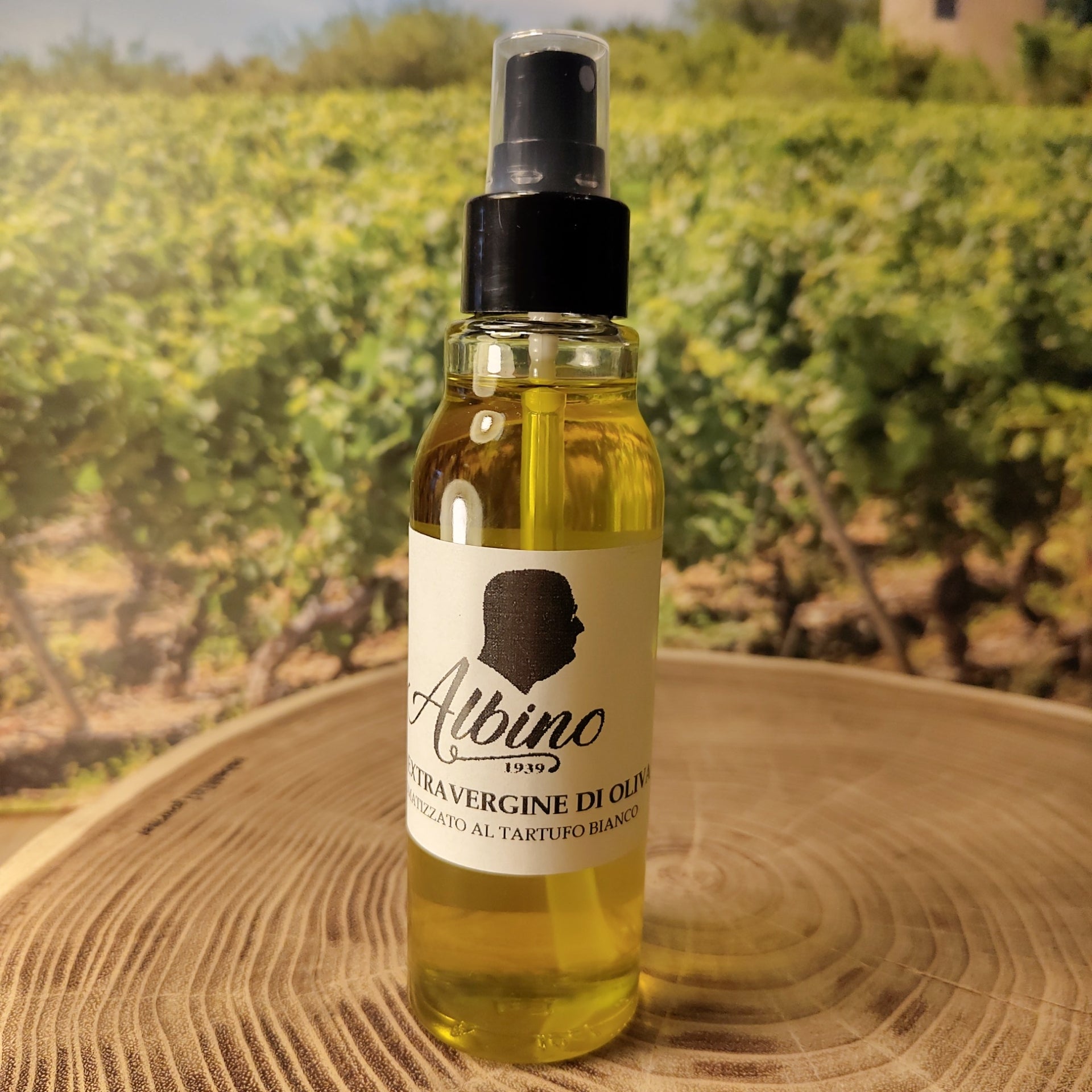 Olio Extra Vergine di oliva al tartufo bianco in bottiglia SPRAY da 100ml.