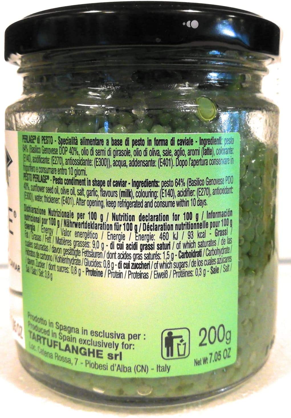 Perlage di Pesto 200g - Specialità alimentare a base di pesto sferificato - Tartuflanghe