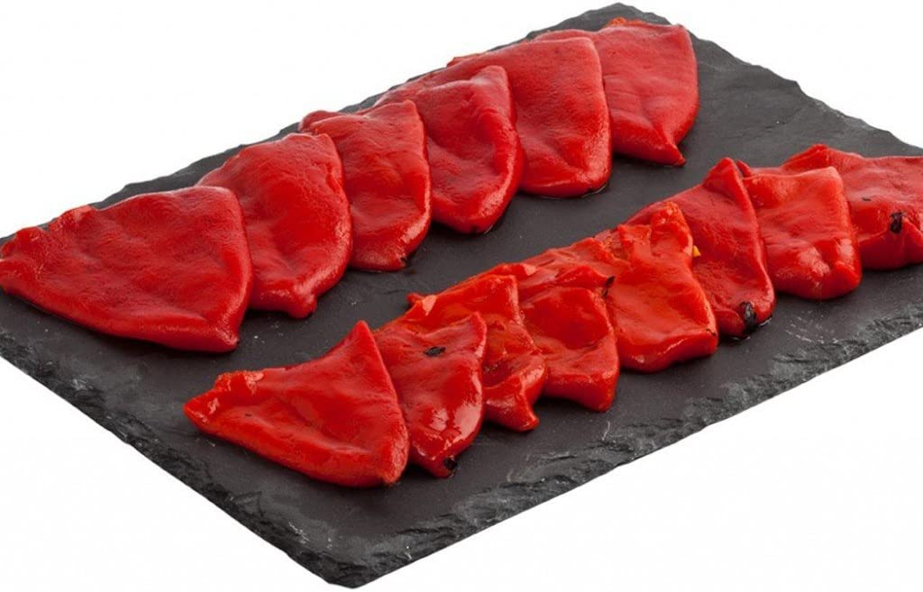 Peperoni del Piquillo qualità extra 20pz circa 410g: abbrustoliti e spellati e dolcissimi.