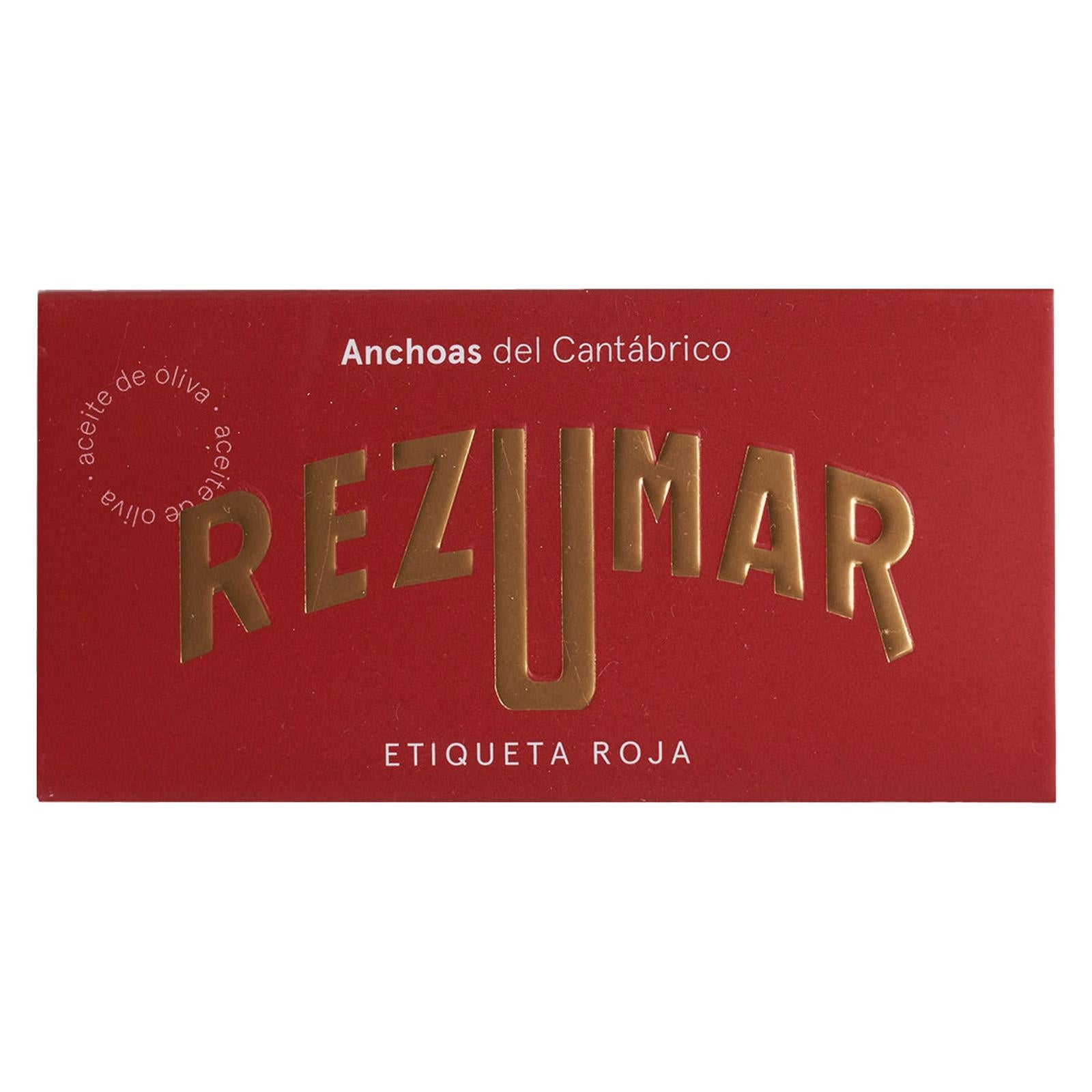 Filetti di acciughe del Mar Cantabrico in Olio di Oliva 50g  Rezumar maturate 8 mesi in BOTTE