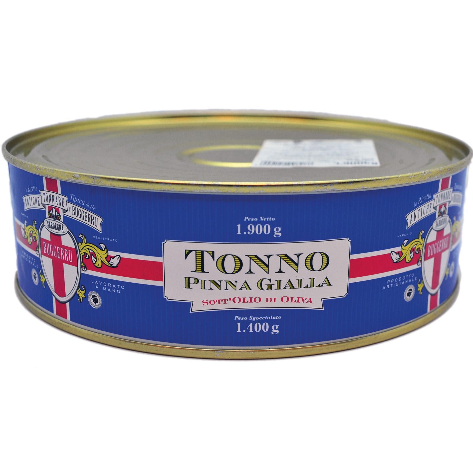 Filetti di tonno Pinna Gialla all'olio di oliva 1,9 Kg lavorazione artigianale di Sarda affumicati.