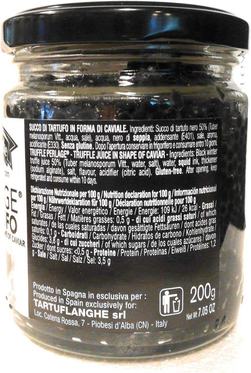 Perlage di tartufo nero -200g- Sferificazione di succo di tartufo nero pregiato