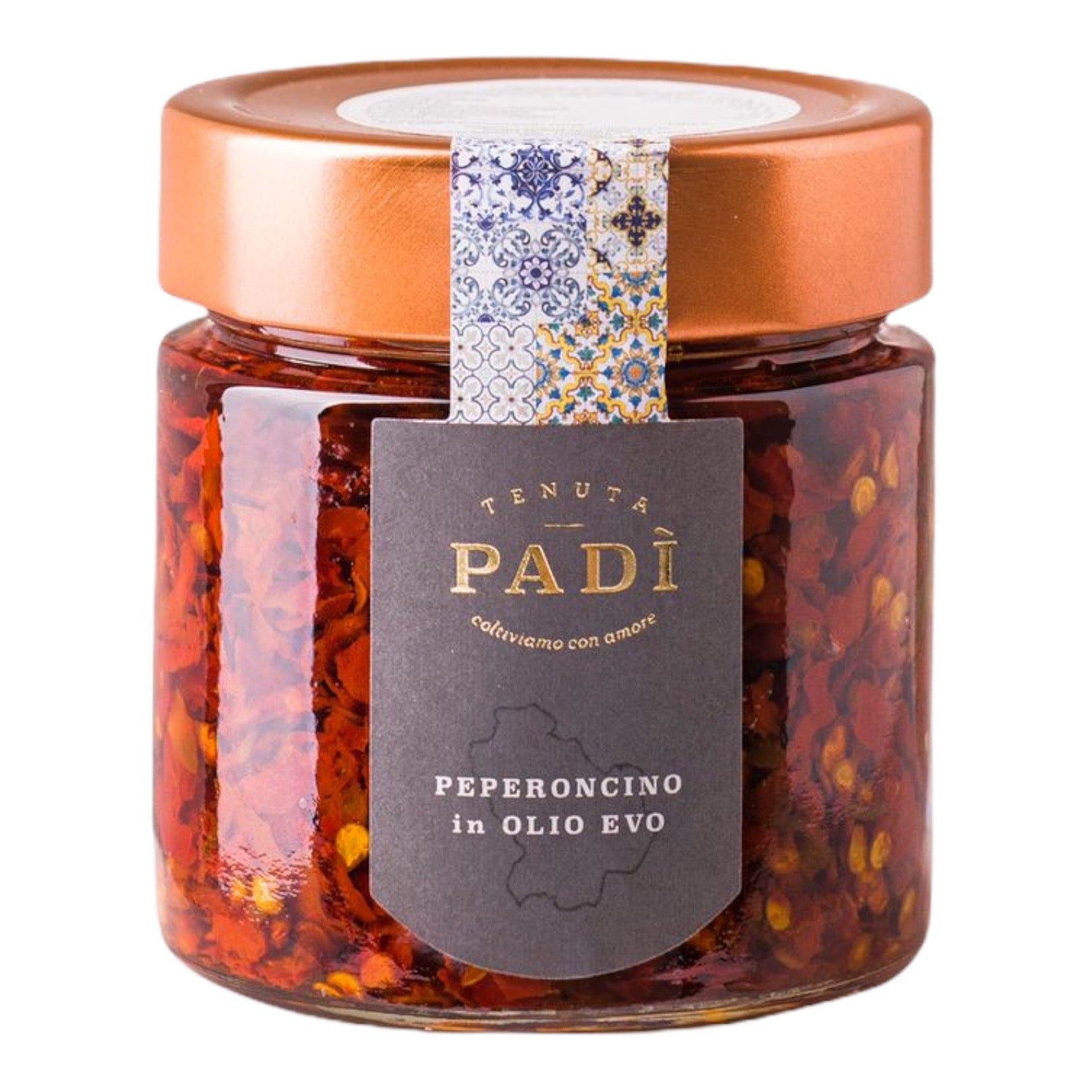 Padi Peperoncino Piccante essicato e tritato. In olio d'oliva evo e sale(200g)