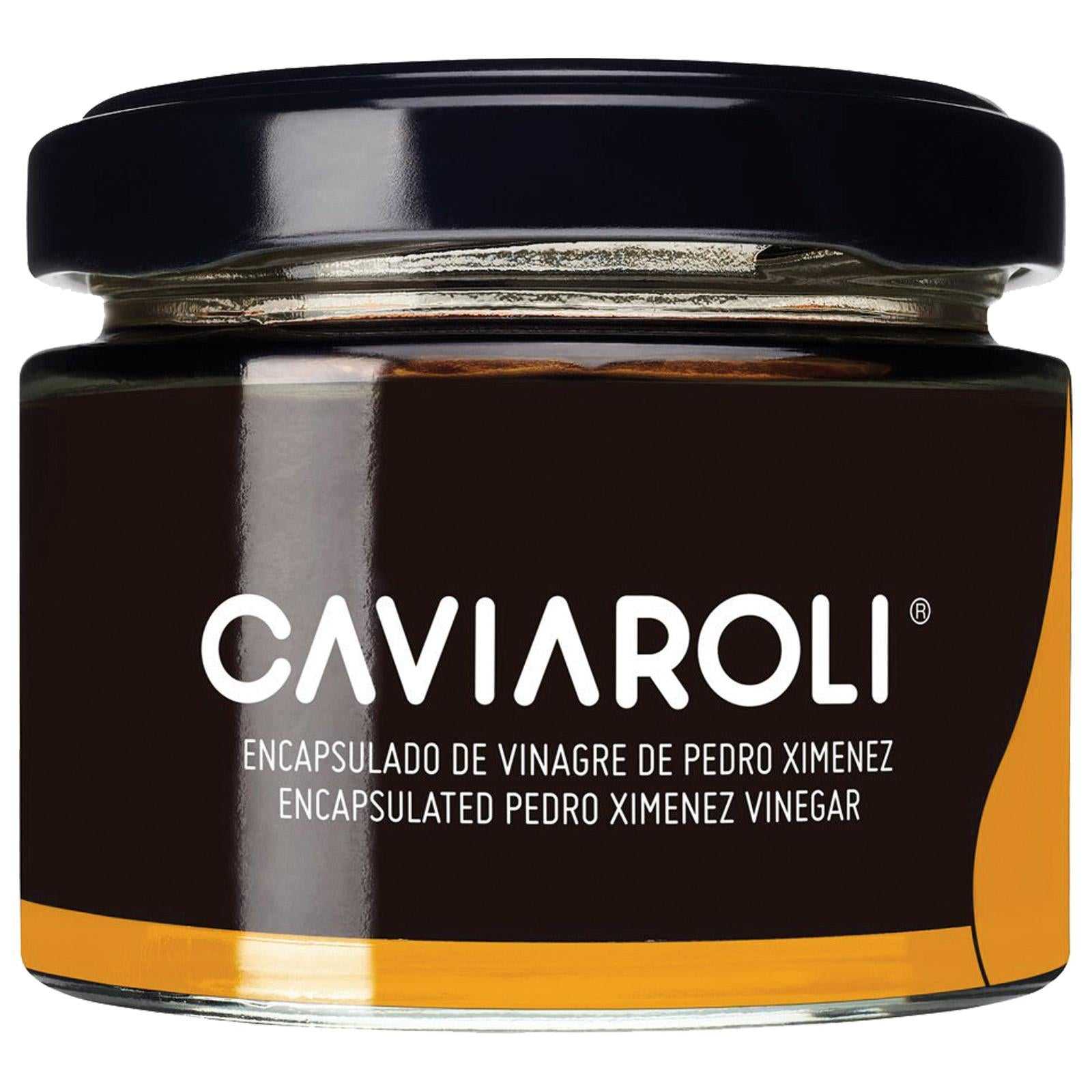 Perle di Aceto Pedro Ximenez - Condimento incapsulato a base di perle di ACETO di SHERRY di PEDRO XIMENNEZ 50g.