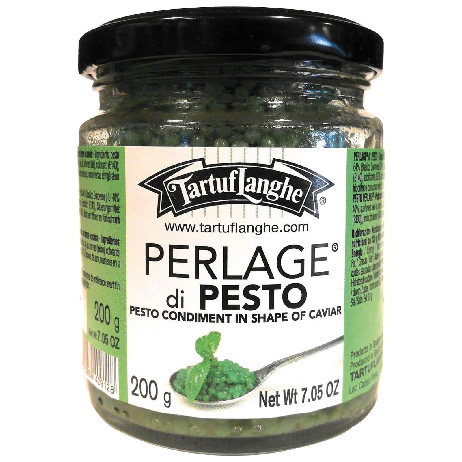 Perlage di Pesto 200g - Specialità alimentare a base di pesto sferificato - Tartuflanghe