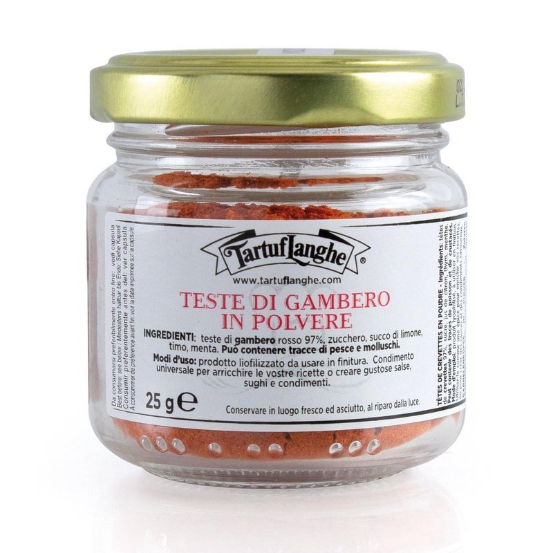 Condimento in polvere TESTE DI GAMBERO ROSSO DI MAZARA noH2O 25g liofilizzati Tartuflanghe