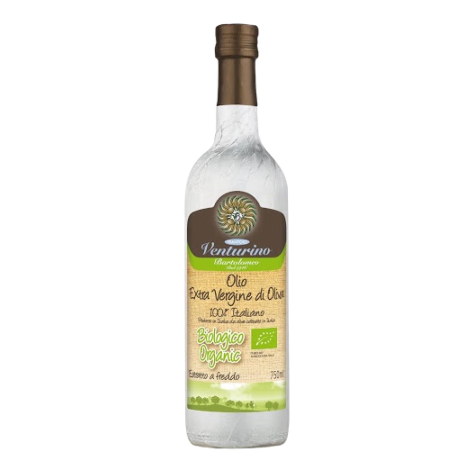 Olio Extra Vergine di Oliva 100% Italiano BIOLOGICO ORGANIC Fasciato Argento, 0.75l
