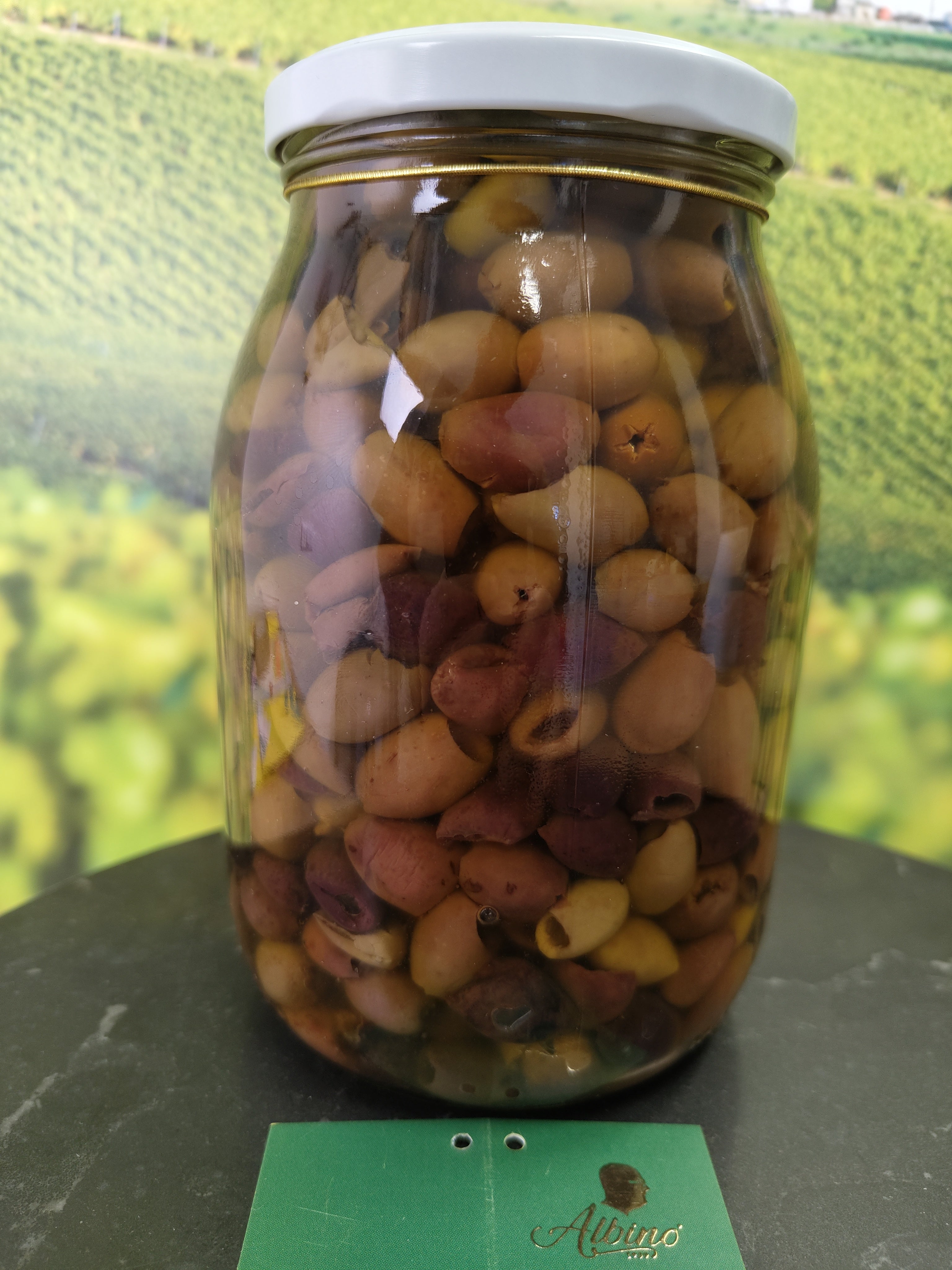 Olive Taggiasche Liguri Denocciolate in Olio Extra Vergine di Oliva - Selezione di Albino 1939 (Gourmet) 950g.