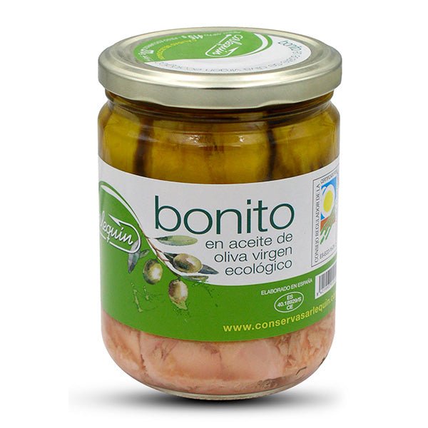 Tonno bianco (bonito del norte) Olio di oliva extra vergine in vetro 400/260g.