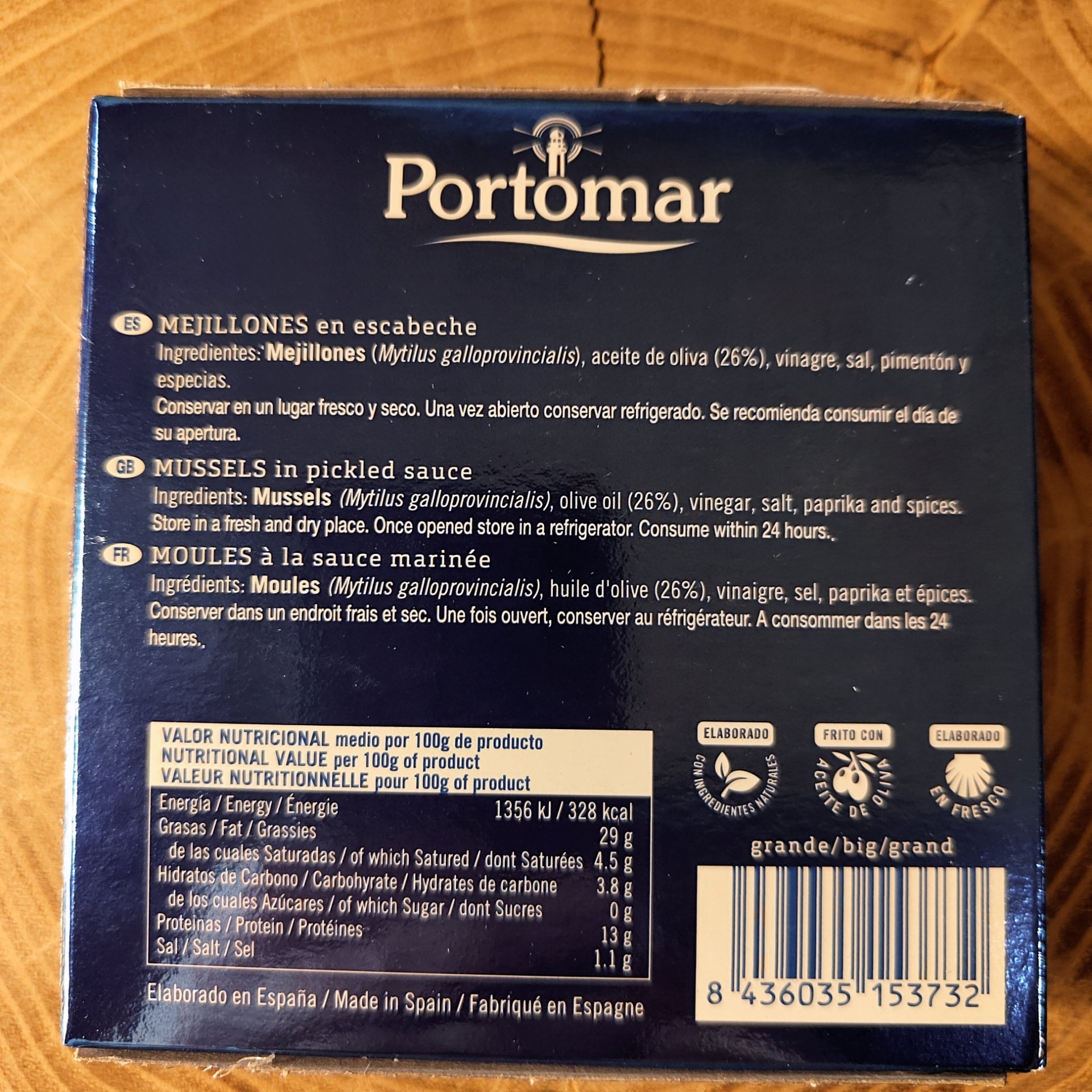 Cozze In Salsa Vieira Mejillones scapece 6/8 Fritto In Olio Di Oliva 111g
