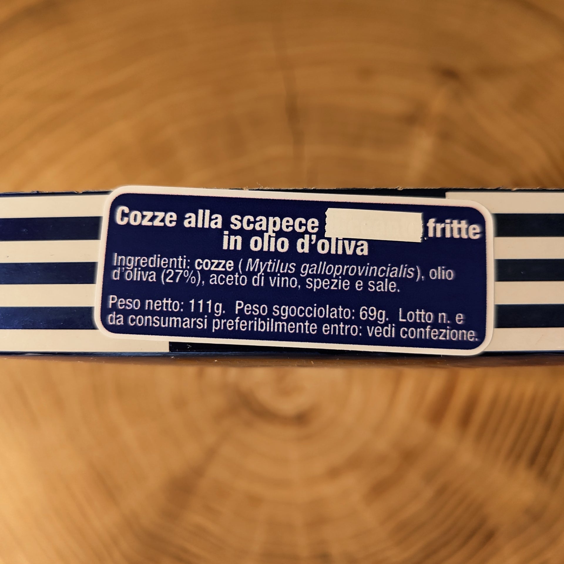 Cozze In Salsa Vieira Mejillones scapece 6/8 Fritto In Olio Di Oliva 111g