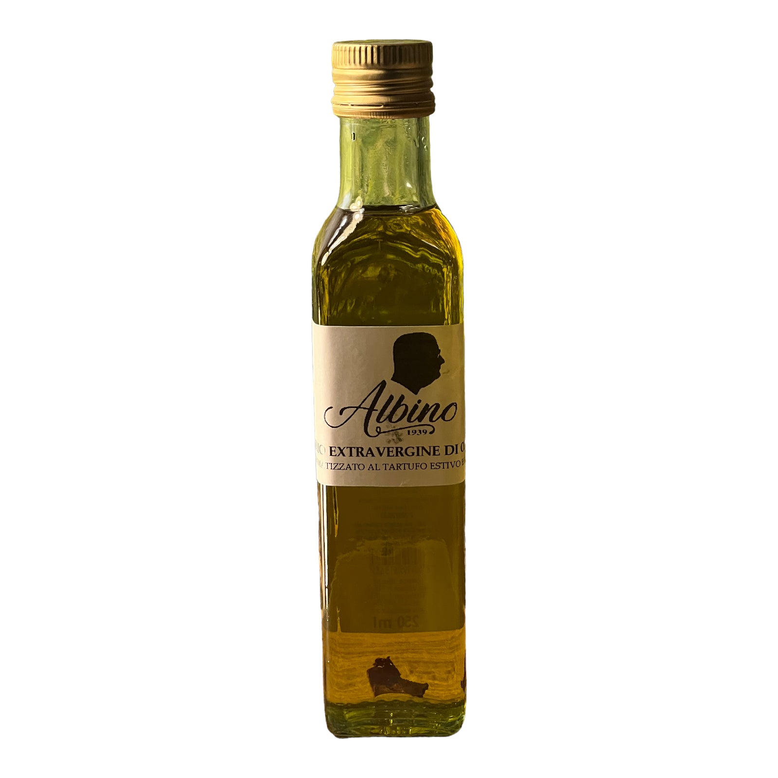 Olio Extra Vergine di oliva al tartufo estivo in bottiglia da 250ml.