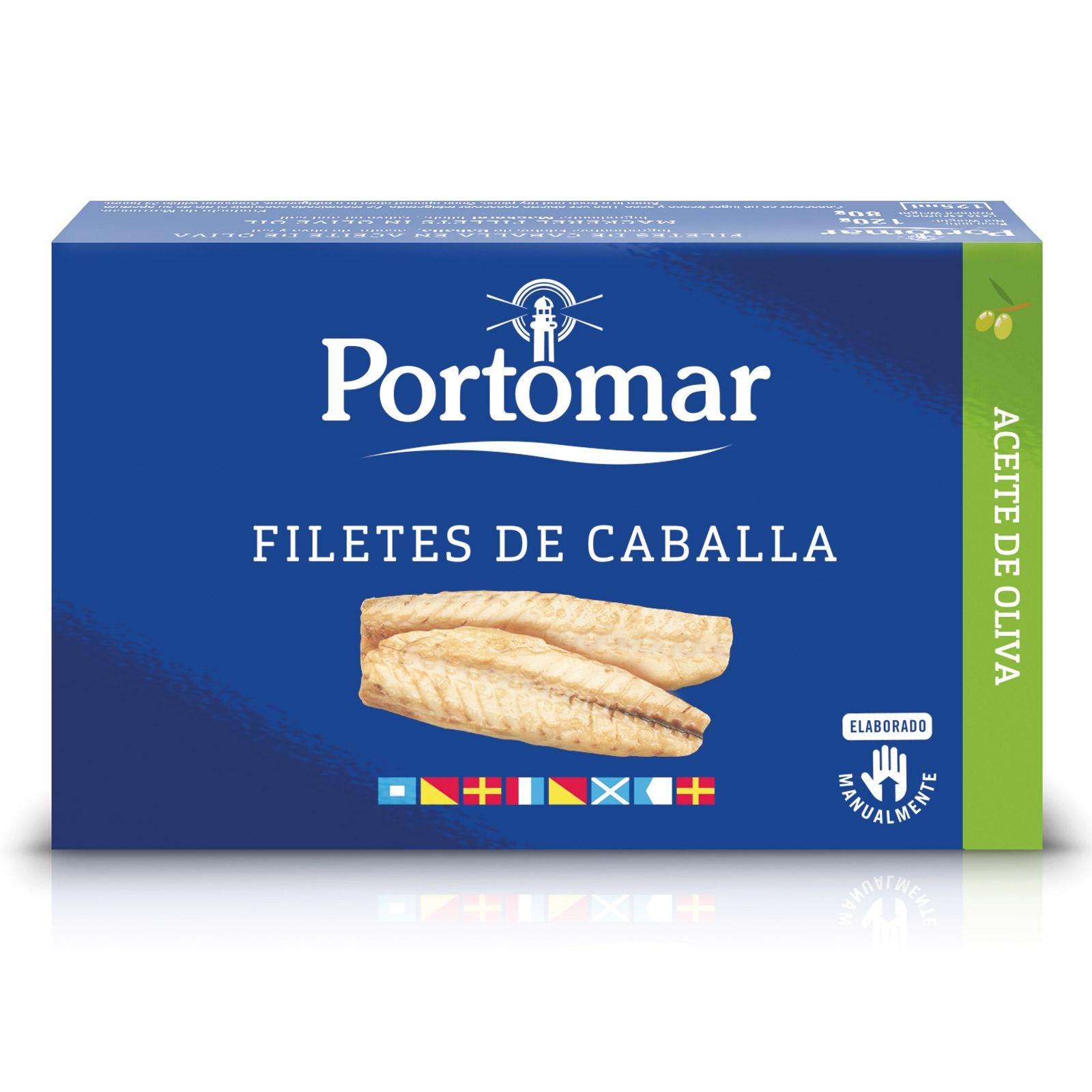 Filetto di Sgombro all'olio d'Oliva "Filetes de Caballa" 120g/80g - PortoMaR